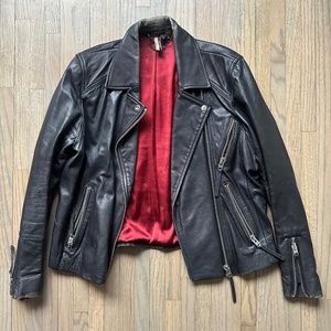 Topshop Goatskin Leather Jacket